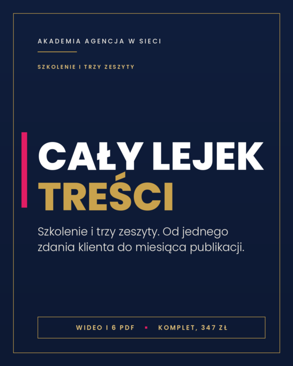 komplet-caly-lejek TO O MNIE, cały lejek treści
